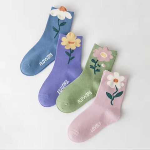 Meia Flower - 1 unidade